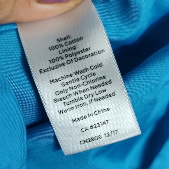 Talbots Blue Sleeveless Dress 10P - Picture 6 of 10